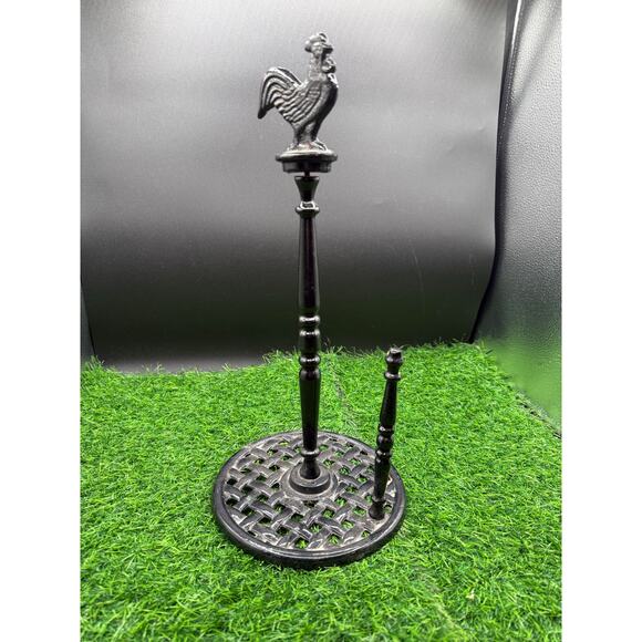 Cracker Barrel Cast Iron Kitchen Paper Towel Holder - Beautiful Cond - Picture 8 of 8